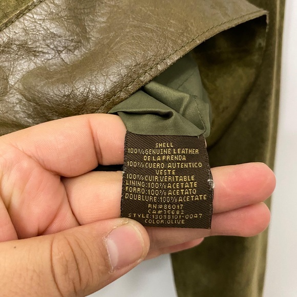 bebe Olive Green Suede Bomber Jacket - Picture 3 of 4
